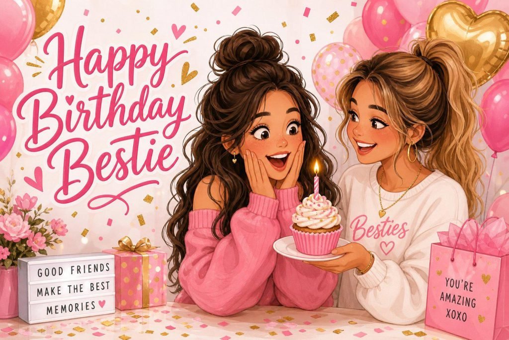 Heartfelt happy birthday card image with warm wishes for a best friend - Graphic 9
