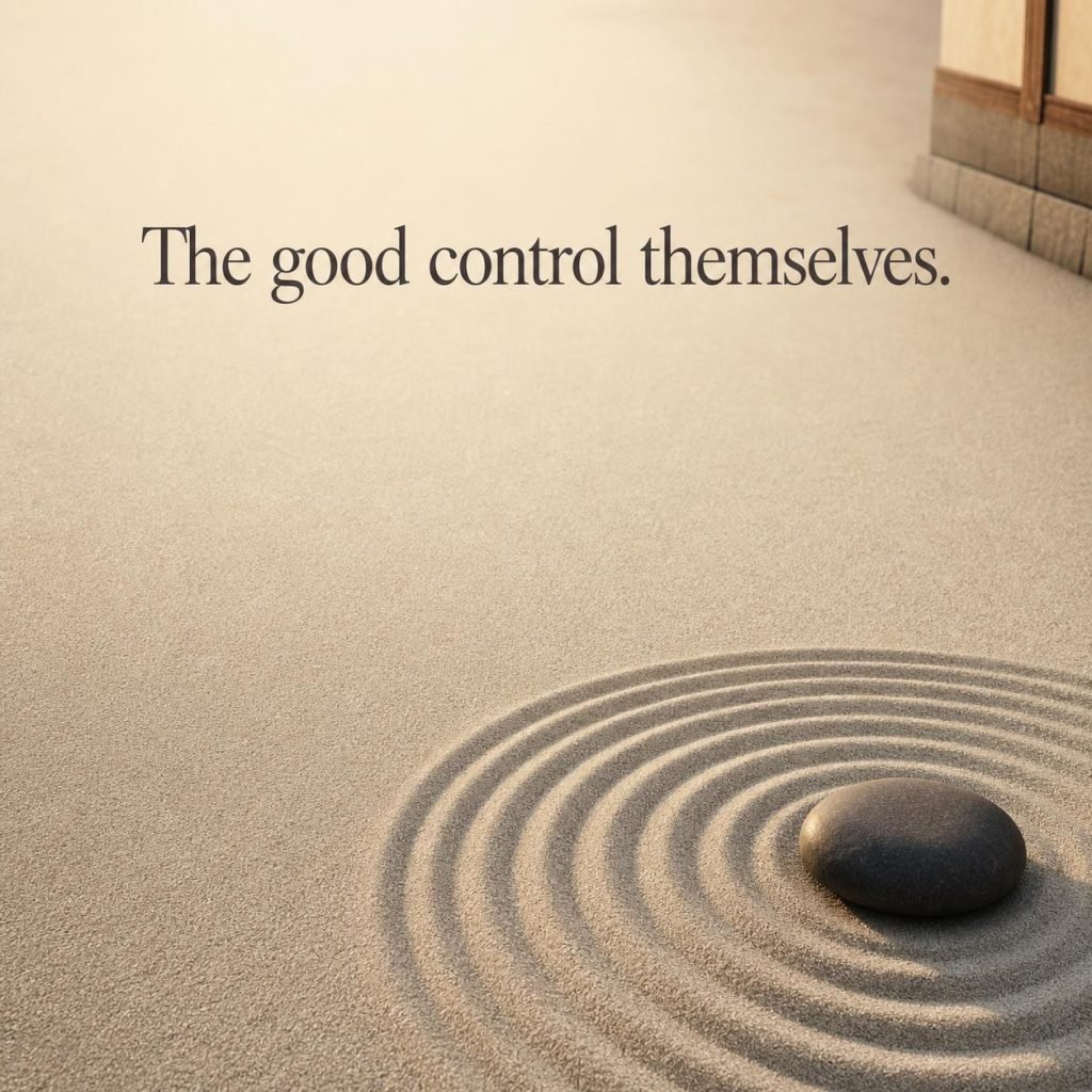 Meditative Buddha sculpture in soft natural lighting with quote on peace of mind - Graphic 9
