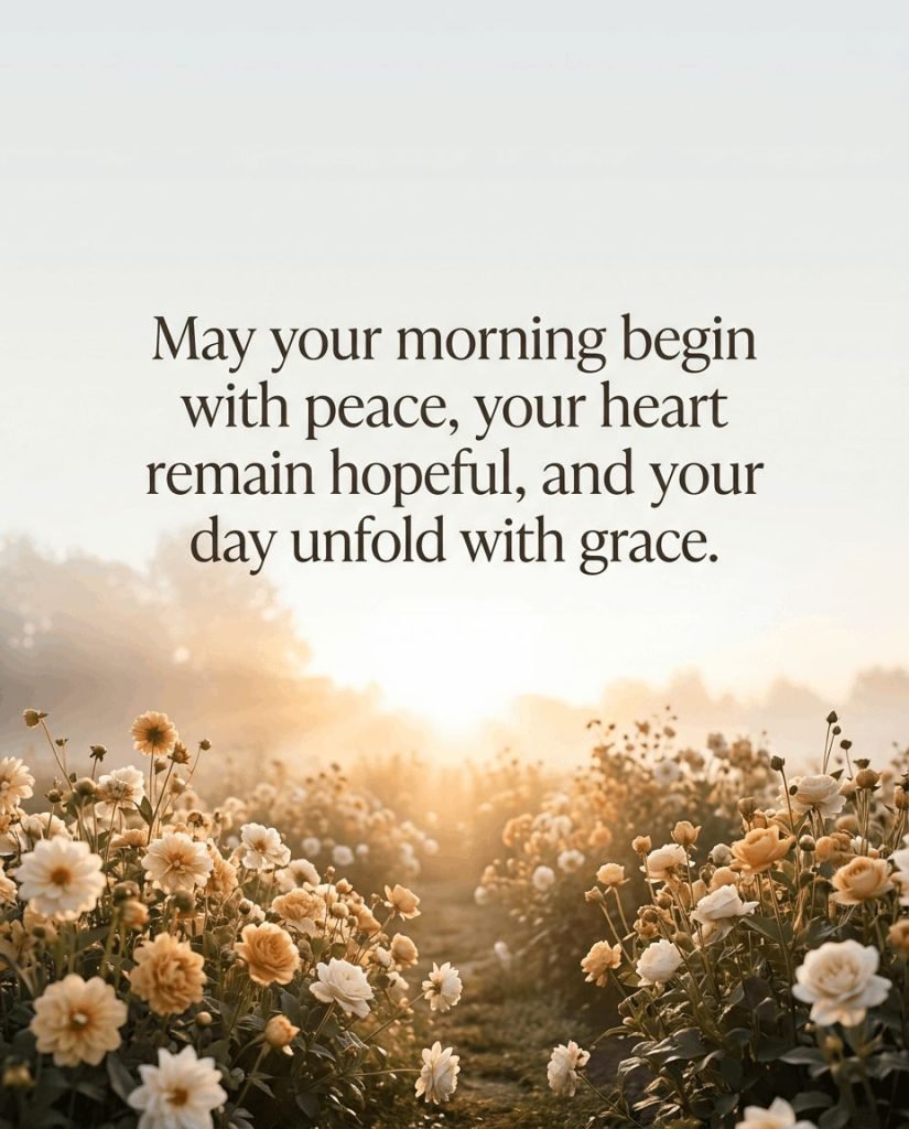 Warm morning sunrise graphic with an uplifting prayer of protection for friends