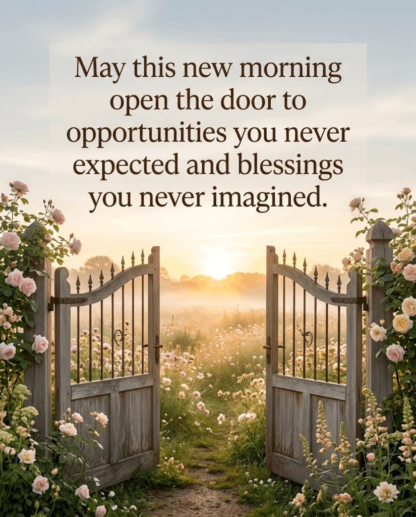 Warm morning sunrise graphic with an uplifting prayer of protection for friends - Graphic 8