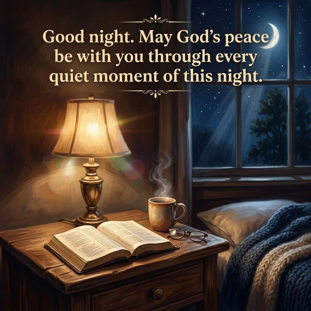 Book alongside of night Lamp and a night sky