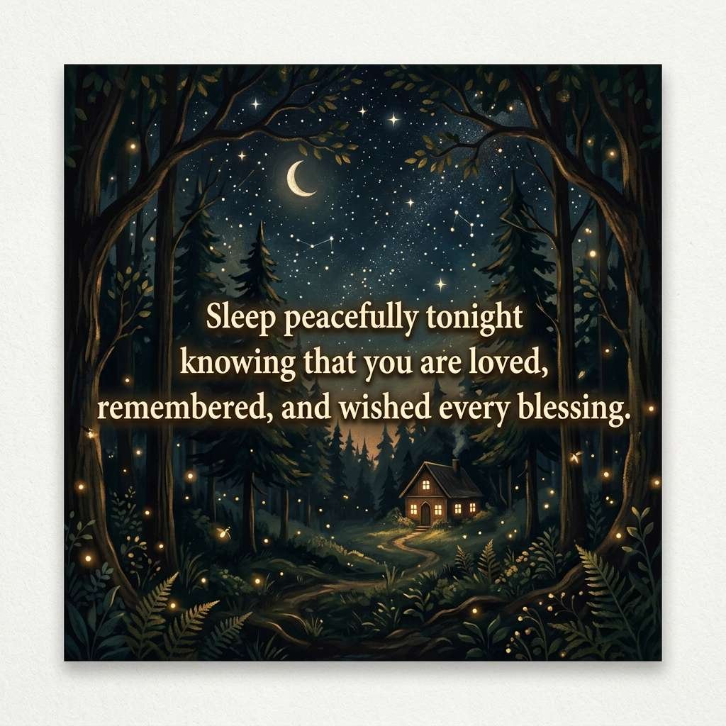 Moon and stars with personal blessing