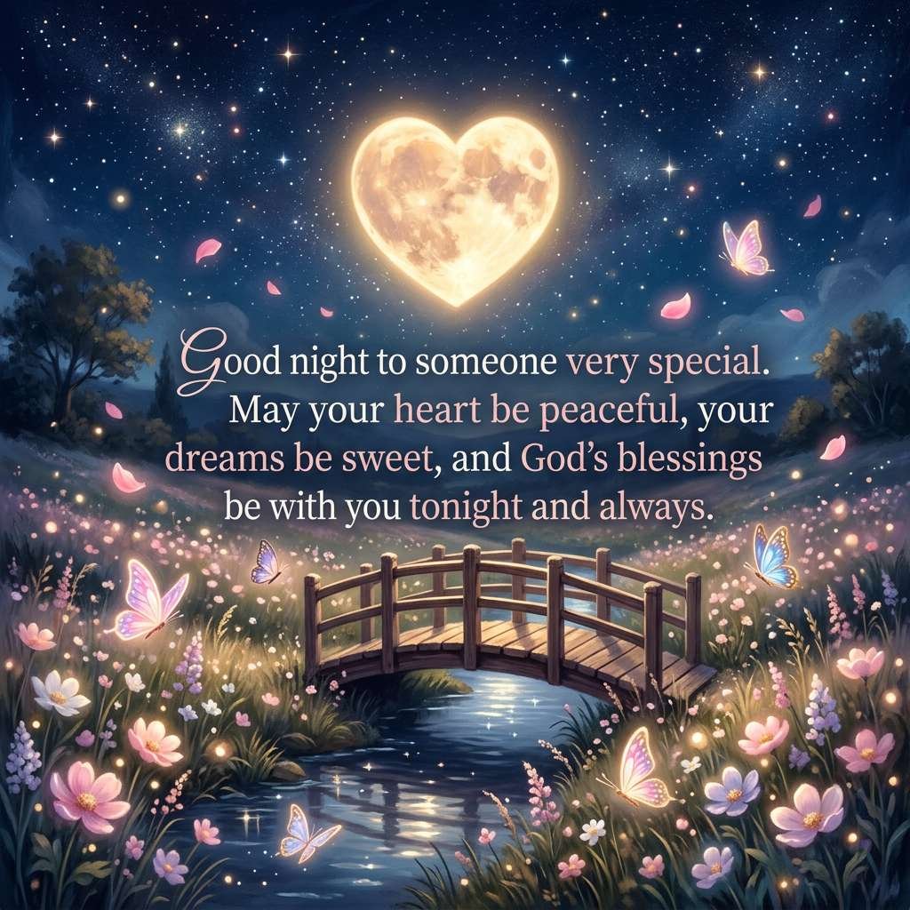 Romantic or affectionate nighttime blessing