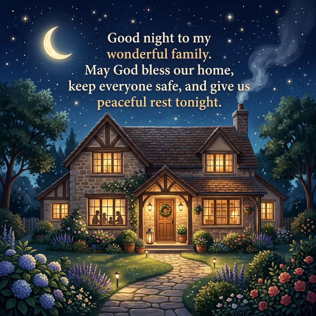 Family-oriented good night blessing