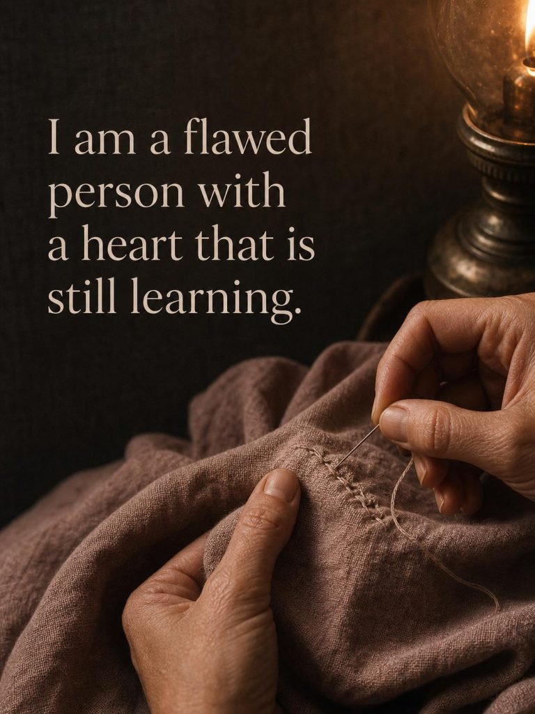 Serene quote card on self-acceptance and embracing imperfection - Graphic 6