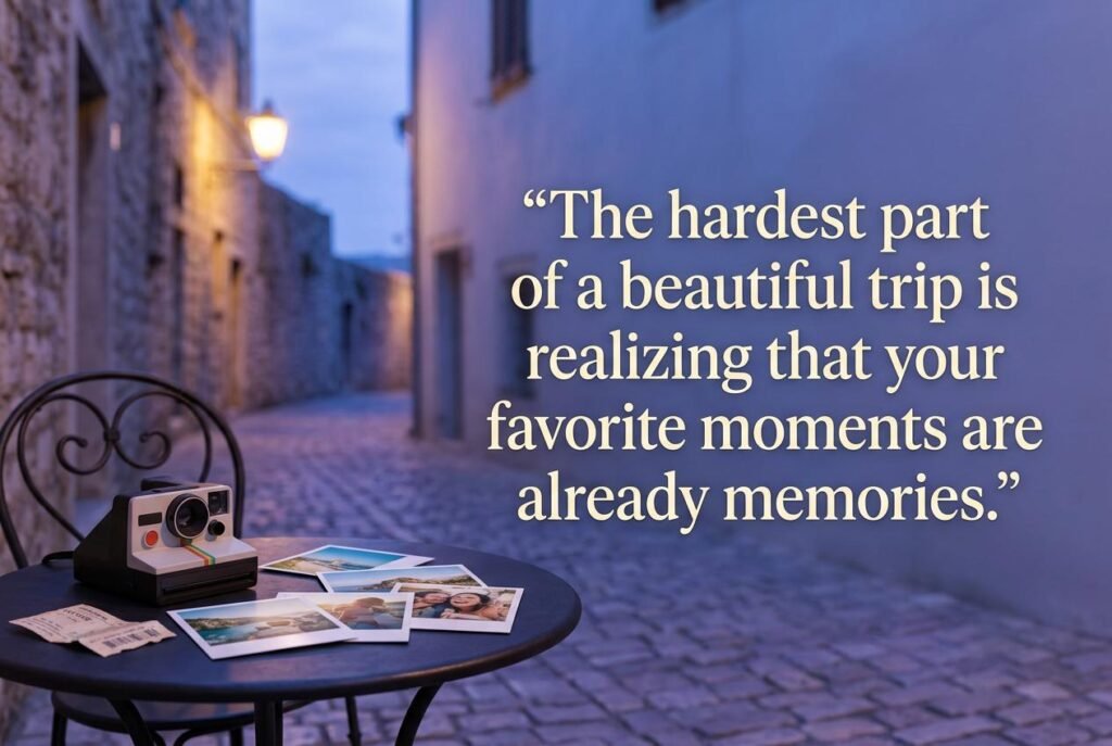 The hardest part of a beautiful trip is realizing that your favorite moments are already memories.