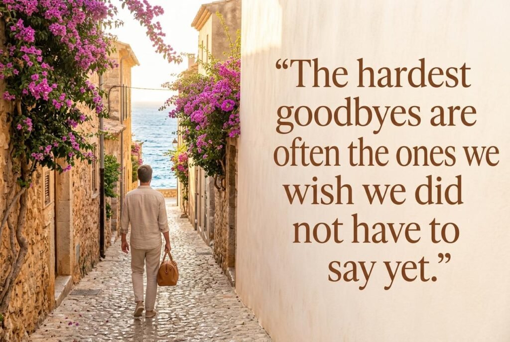The hardest goodbyes are often the ones we wish we did not have to say yet.