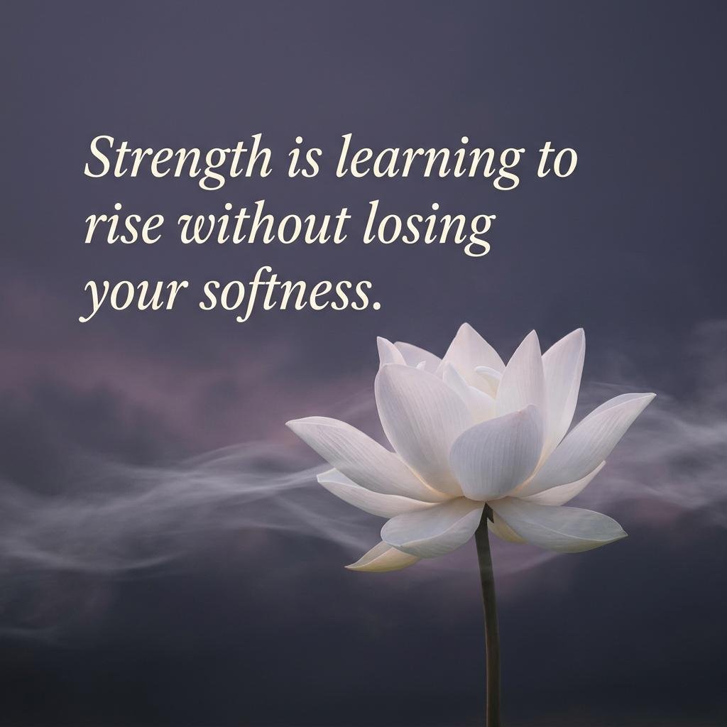 Pristine pink lotus blossom blooming in tranquil water with quote on resilience - Graphic 4