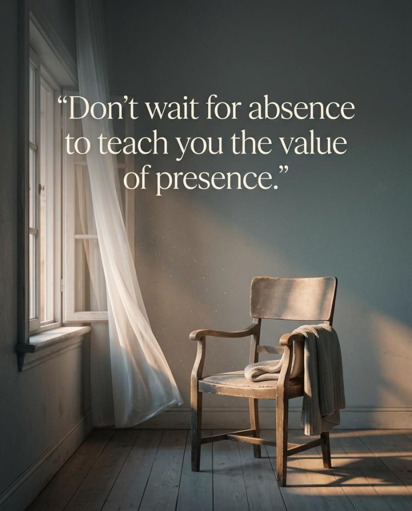Warm rustic cup of tea with an evocative quote on valuing life's quiet moments - Graphic 3