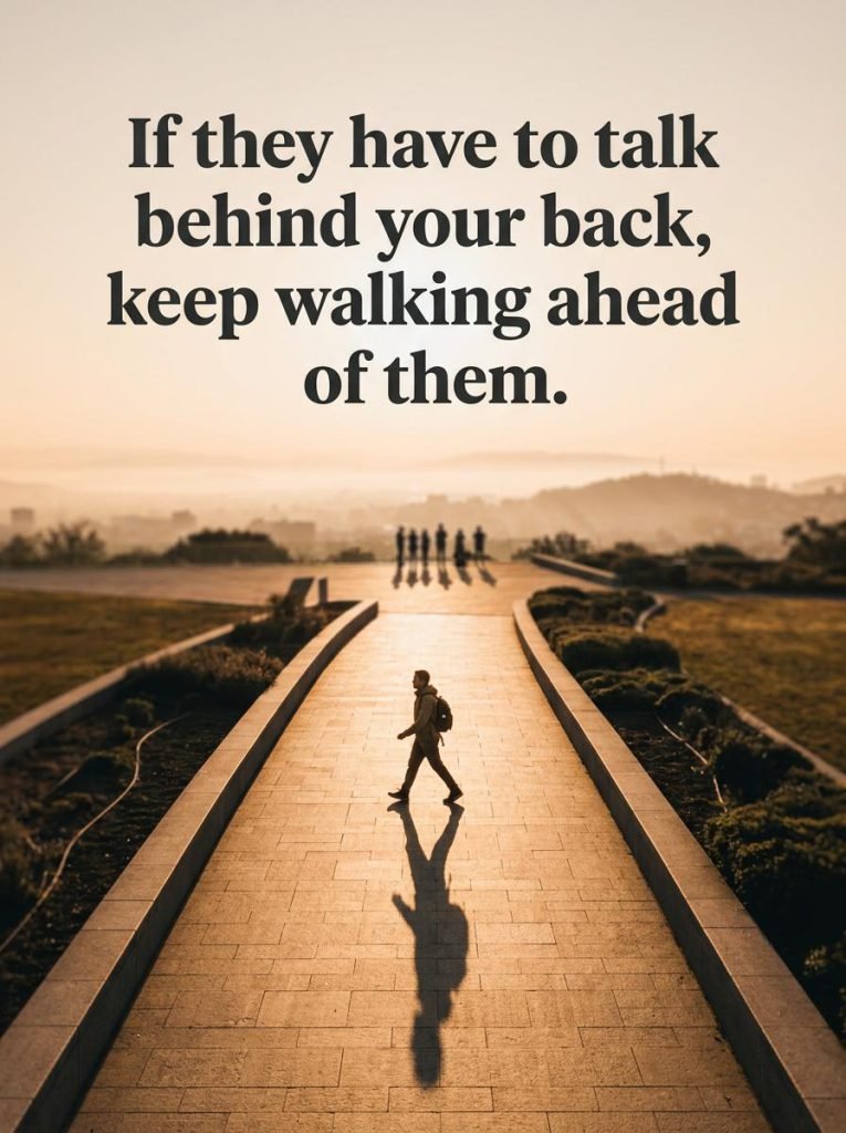 Motivational quote graphic about maintaining dignity and ignoring gossip - Graphic 3
