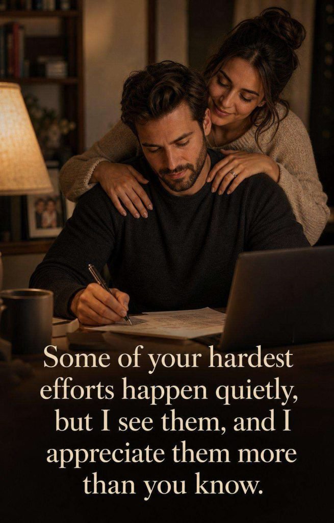 Loving appreciation quote card dedicated to a dedicated and loving husband - Graphic 10