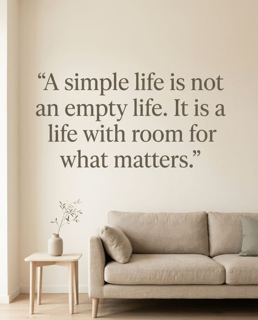 Aesthetic typography card with a quote about finding joy in simple living - Graphic 3