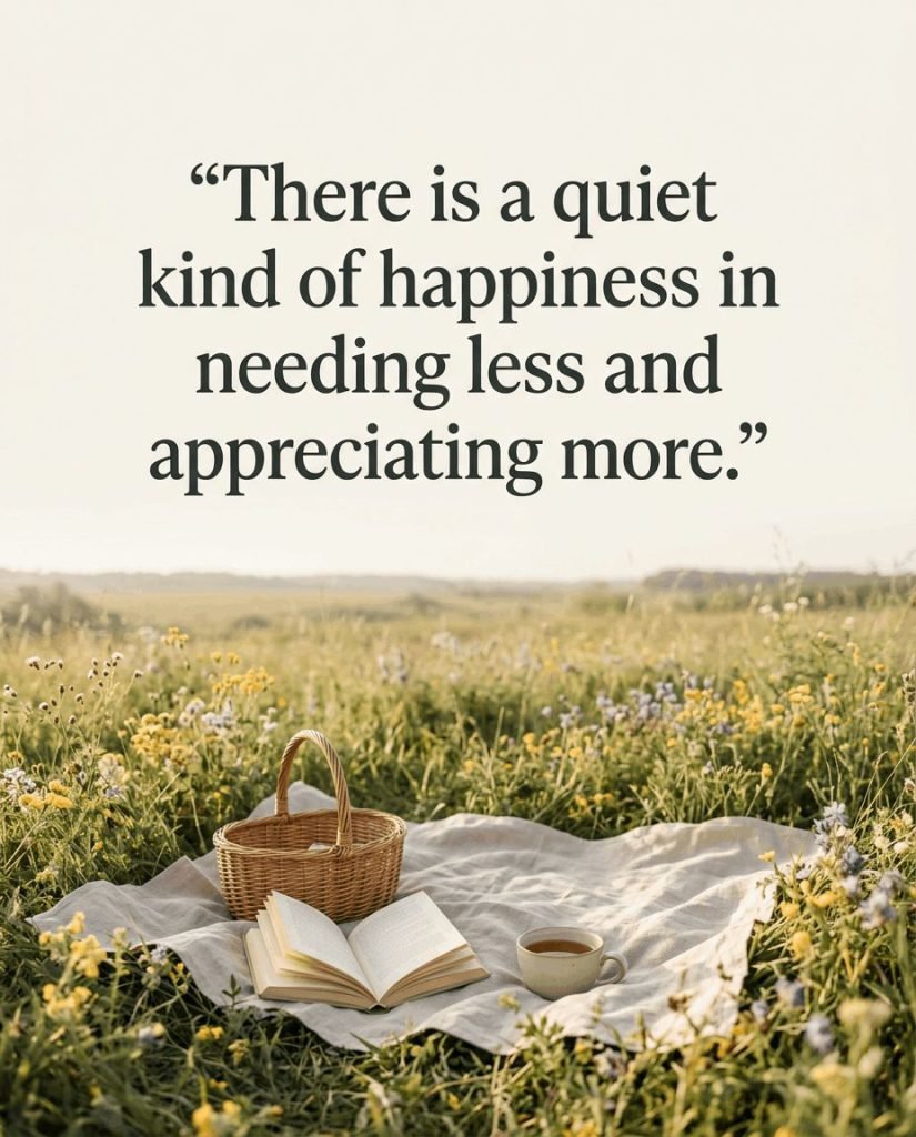 Aesthetic typography card with a quote about finding joy in simple living - Graphic 6