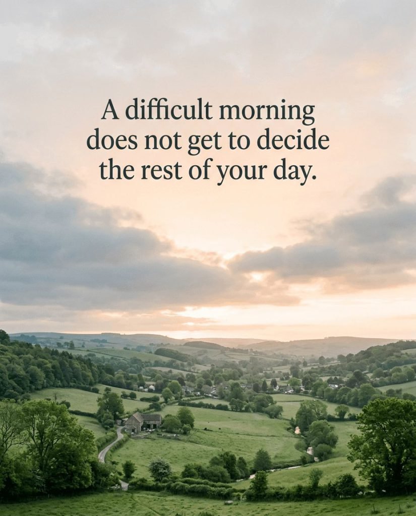 Inspirational morning quote card about greeting the dawn with a calm and grateful heart - Graphic 8