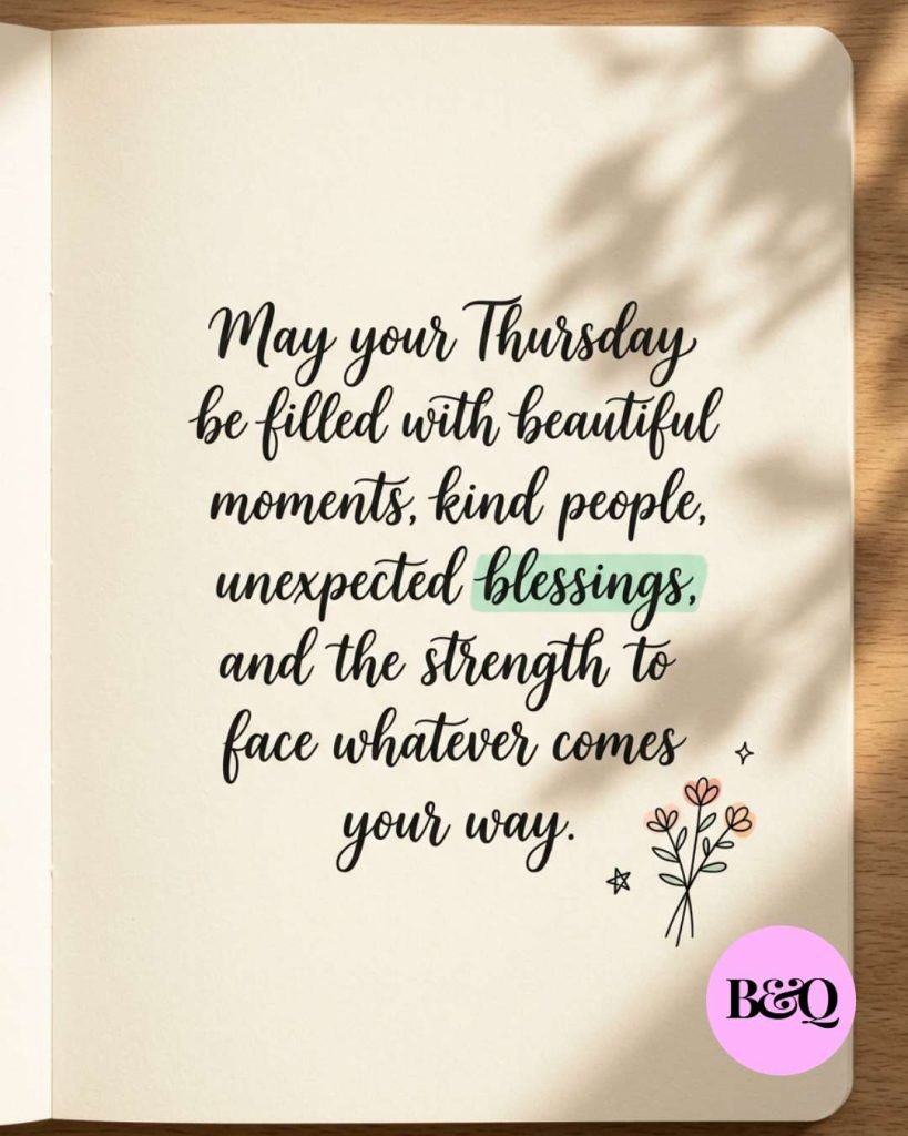 Thursday blessings card with morning sunlight and prayers for clarity and joy - Graphic 2