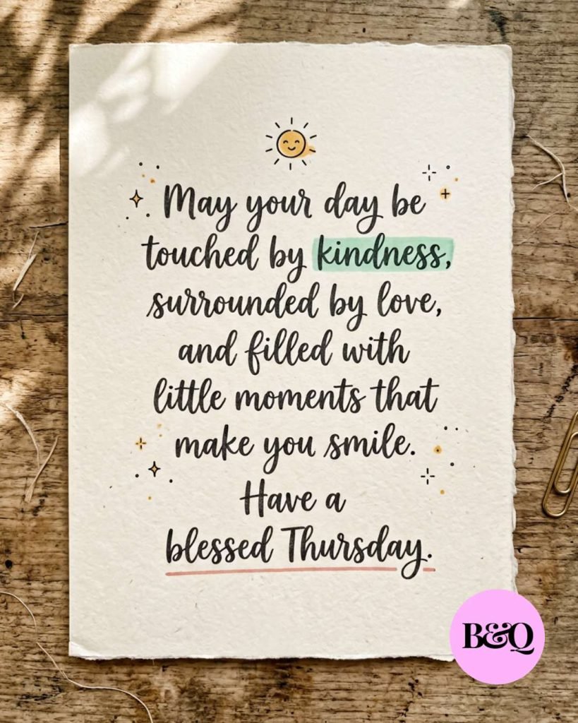 Thursday blessings card with morning sunlight and prayers for clarity and joy - Graphic 6
